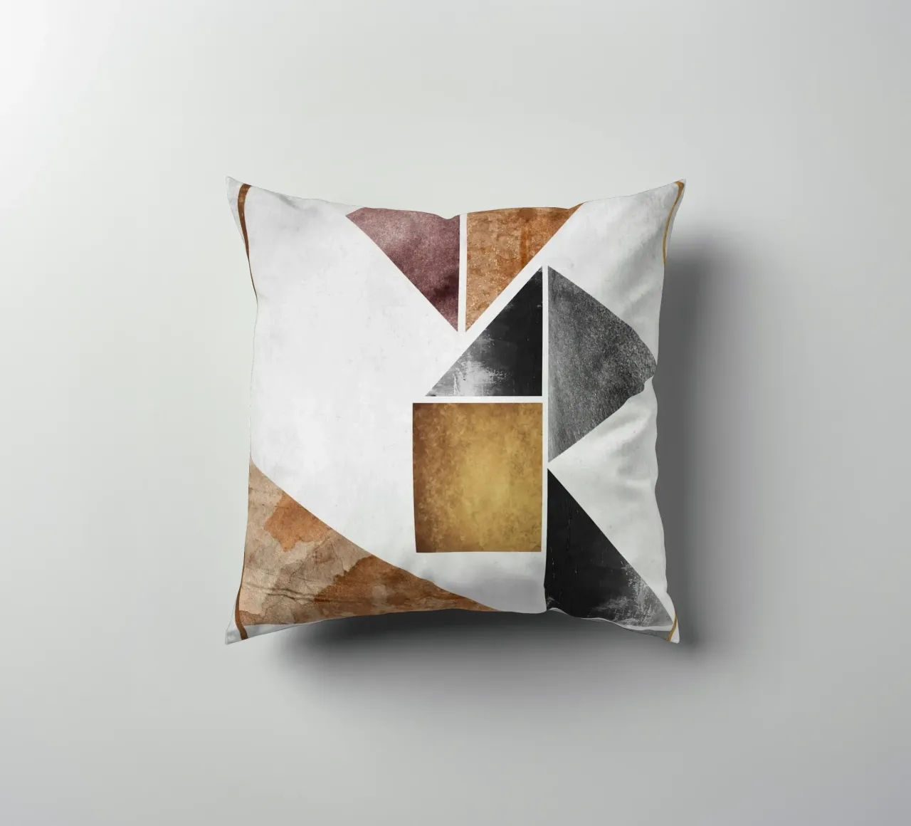 abstract art triangle texture cuscino da vintageshop