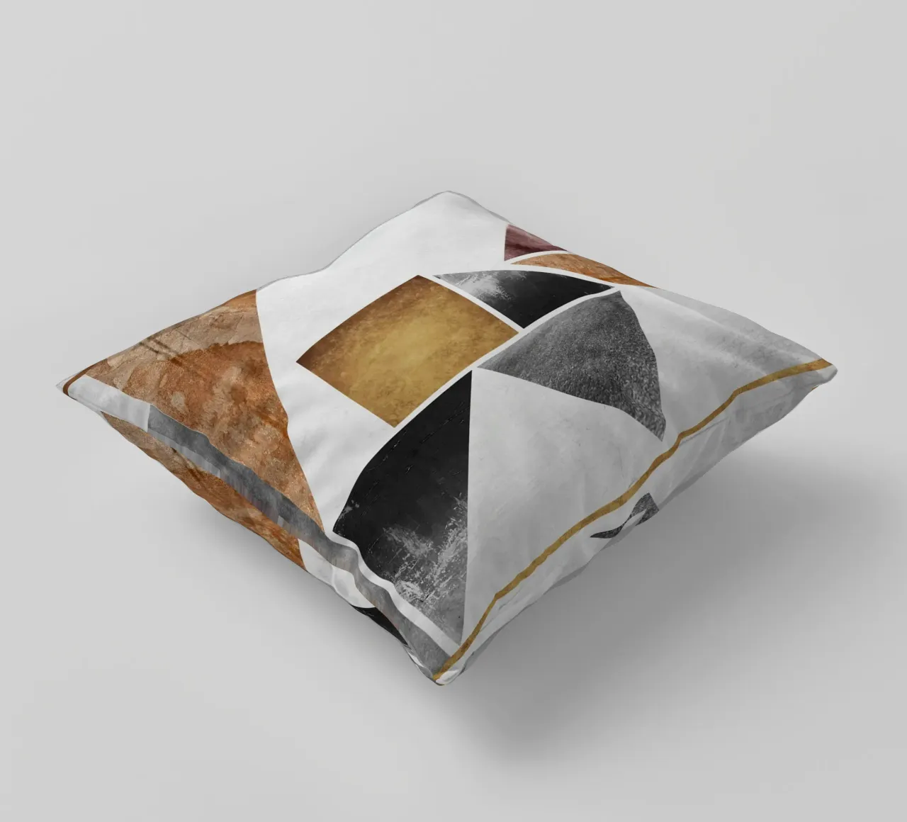 abstract art triangle texture cuscino da vintageshop
