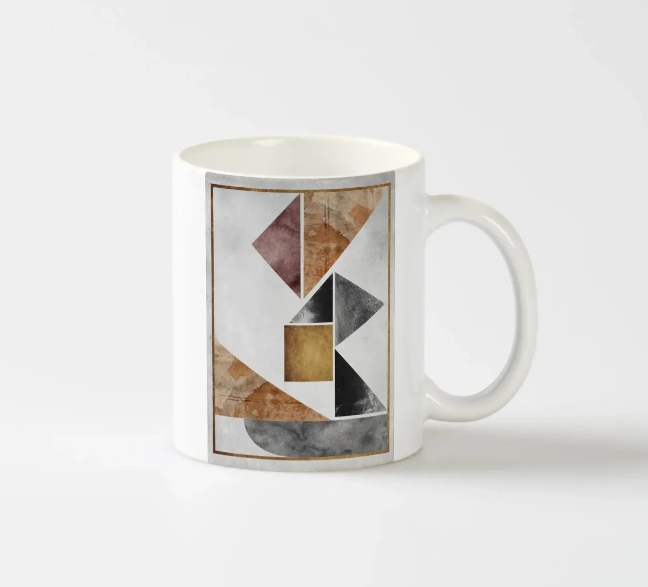 abstract art triangle texture tazza in ceramica da vintageshop