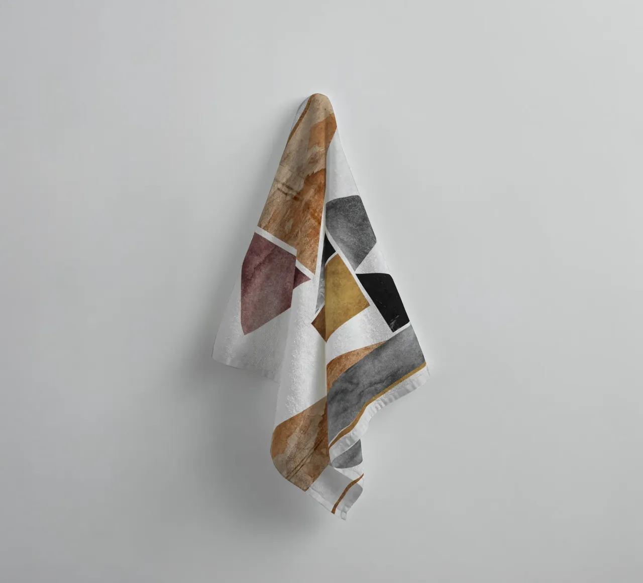 abstract art triangle texture towel by vintageshop