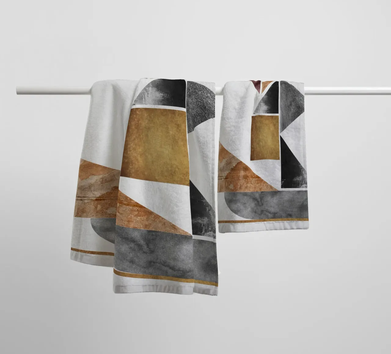 abstract art triangle texture towel by vintageshop