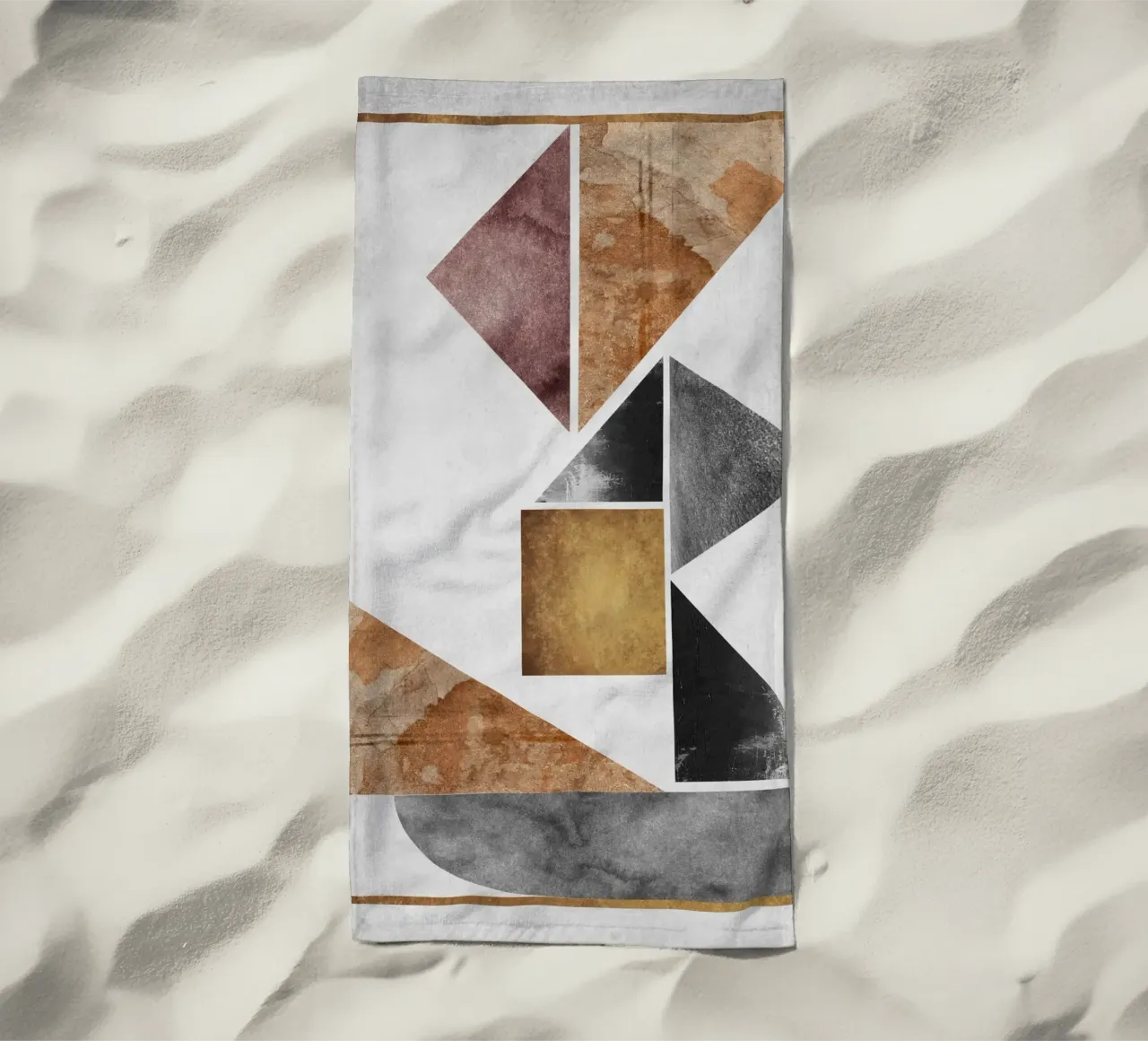 abstract art triangle texture telo mare da vintageshop