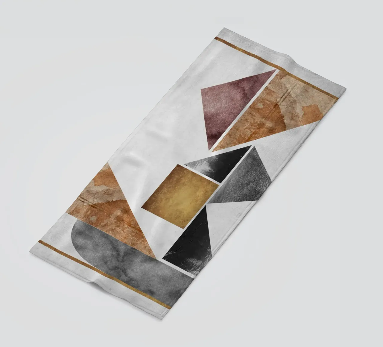 abstract art triangle texture telo mare da vintageshop