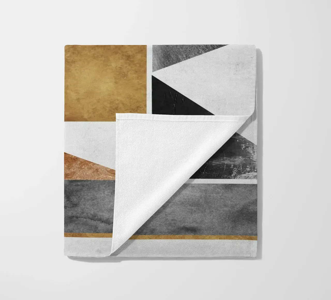 abstract art triangle texture telo mare da vintageshop