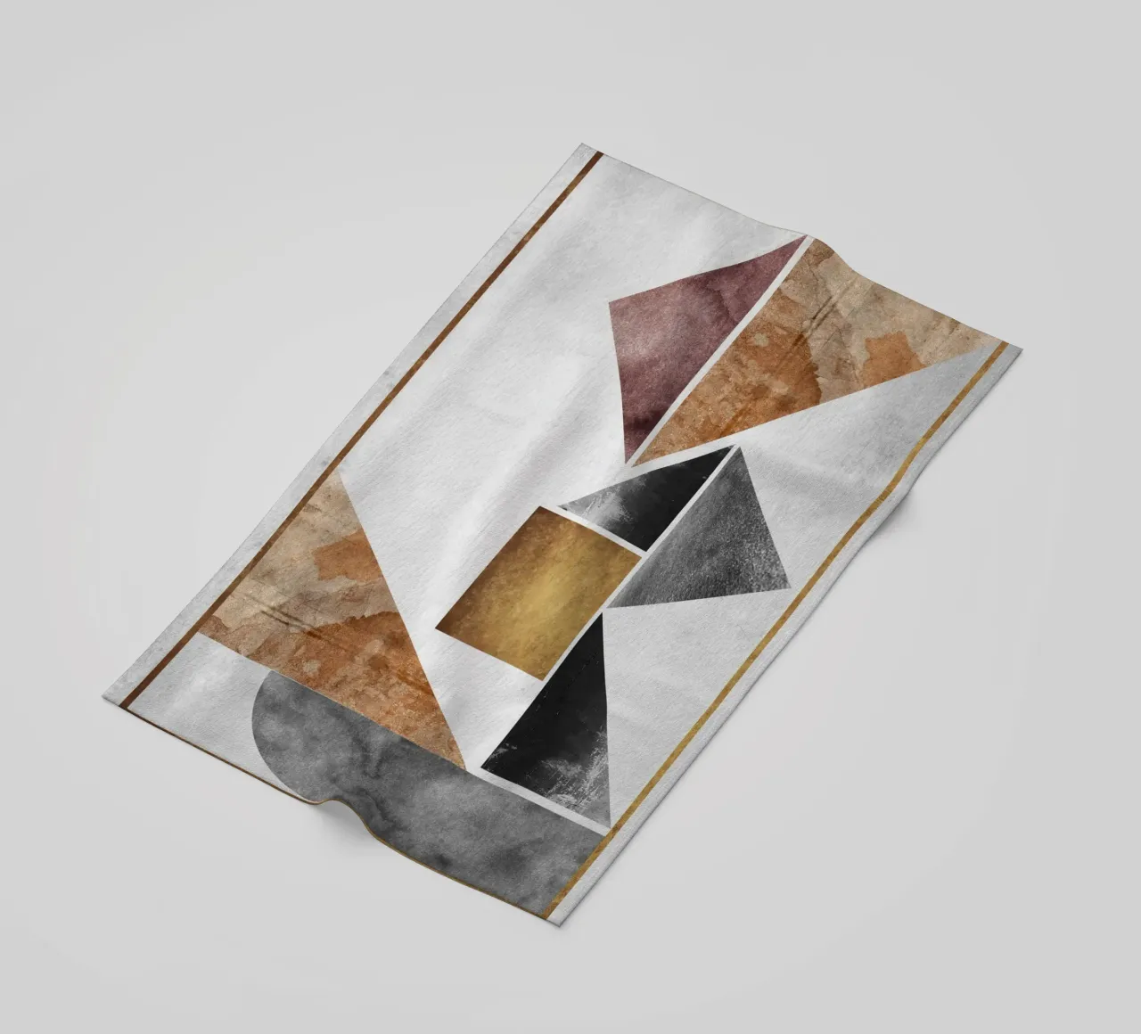 abstract art triangle texture telo mare da vintageshop