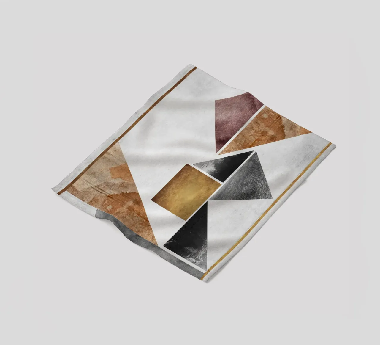 abstract art triangle texture coperta in pile da vintageshop