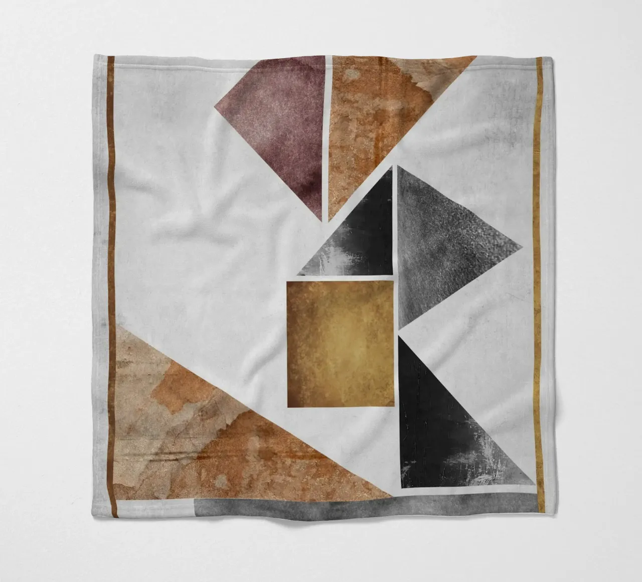 abstract art triangle texture coperta in pile da vintageshop