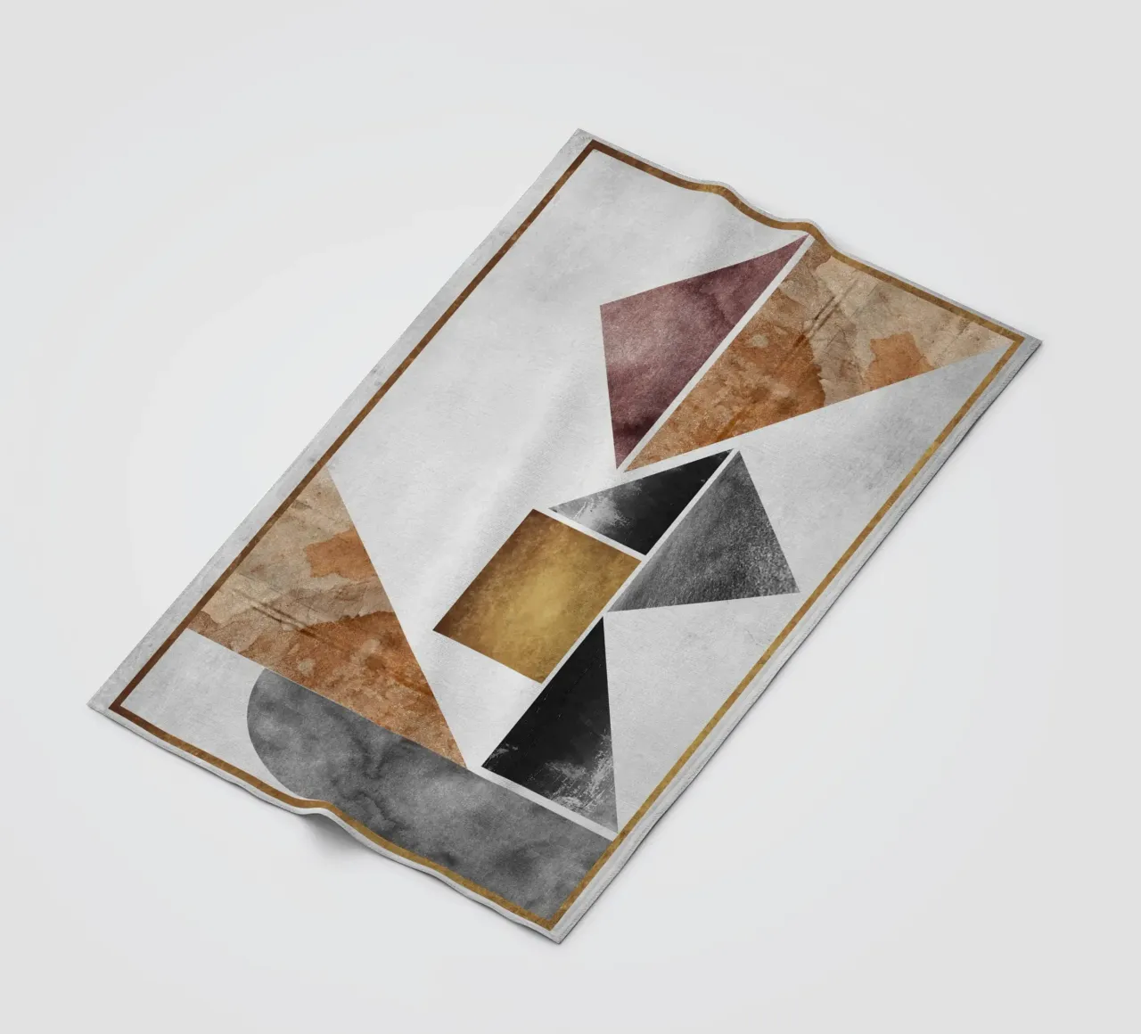 abstract art triangle texture coperta in pile da vintageshop
