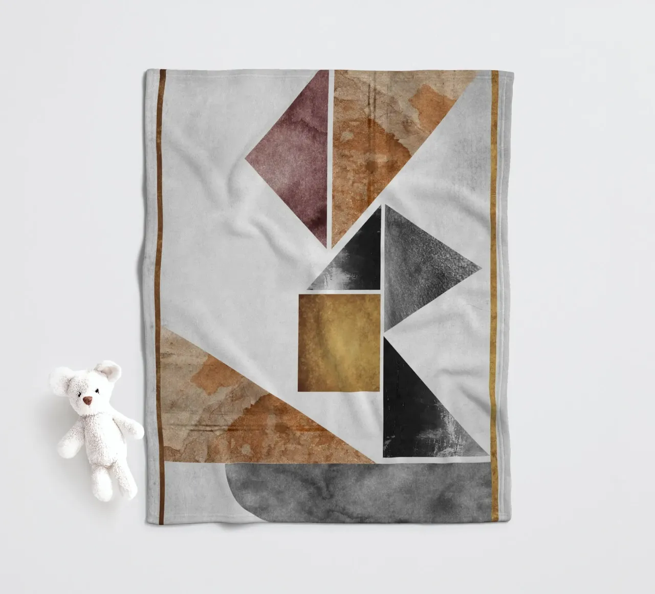 abstract art triangle texture coperta in pile da vintageshop