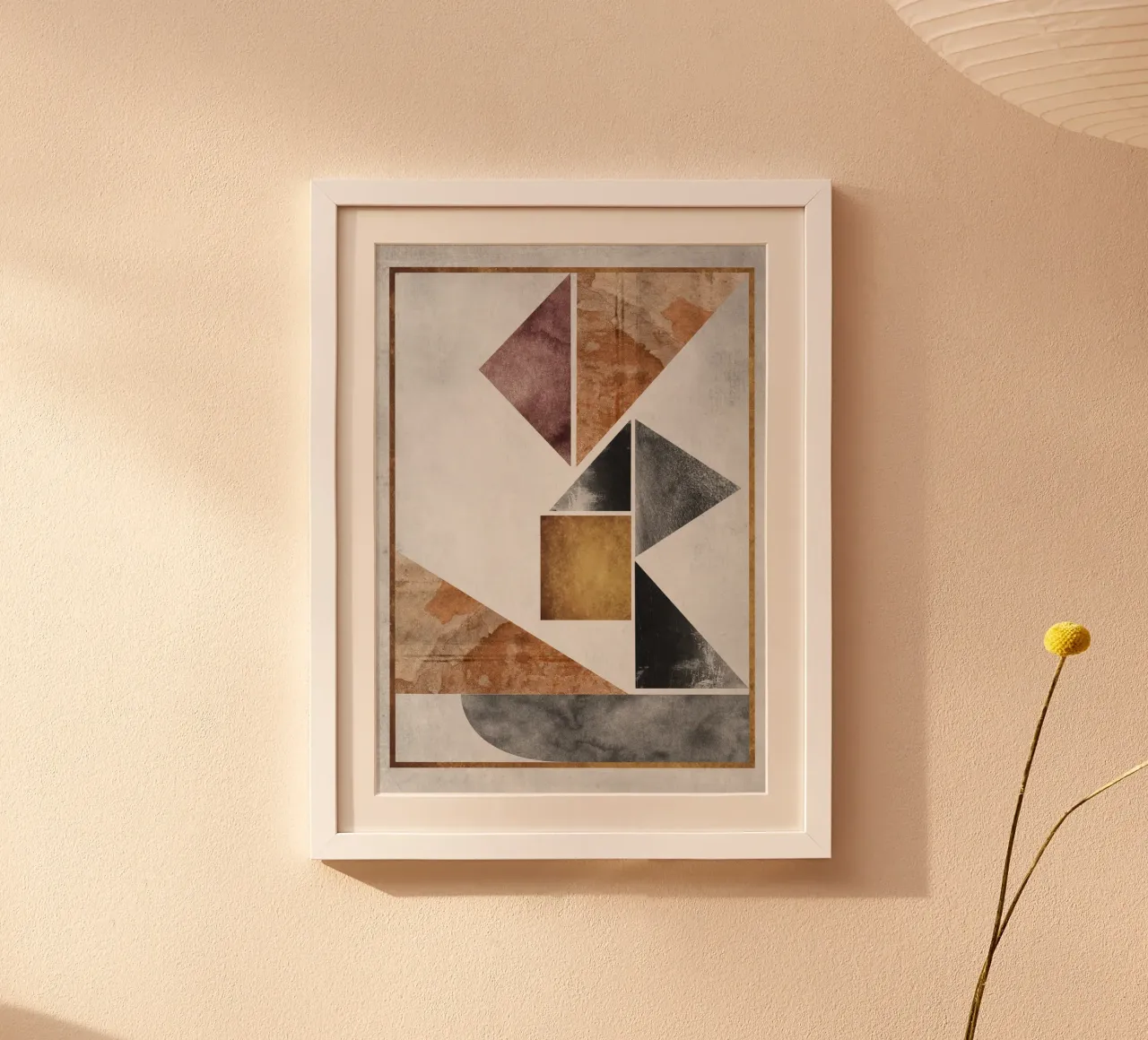 abstract art triangle texture carta hahnemühle da vintageshop