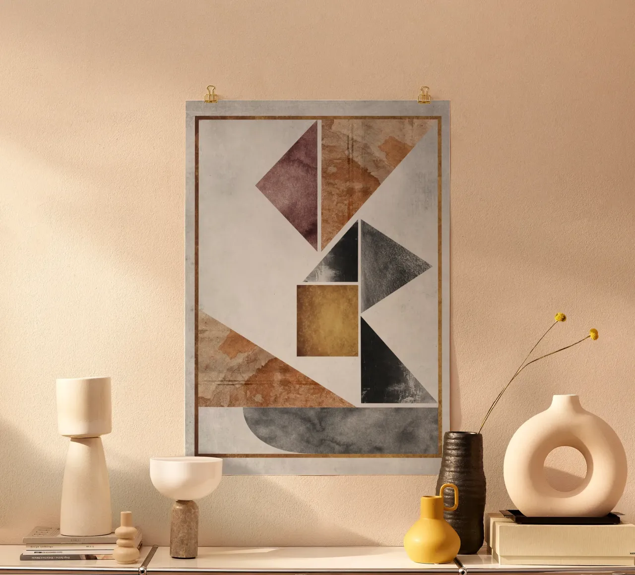 abstract art triangle texture carta hahnemühle da vintageshop