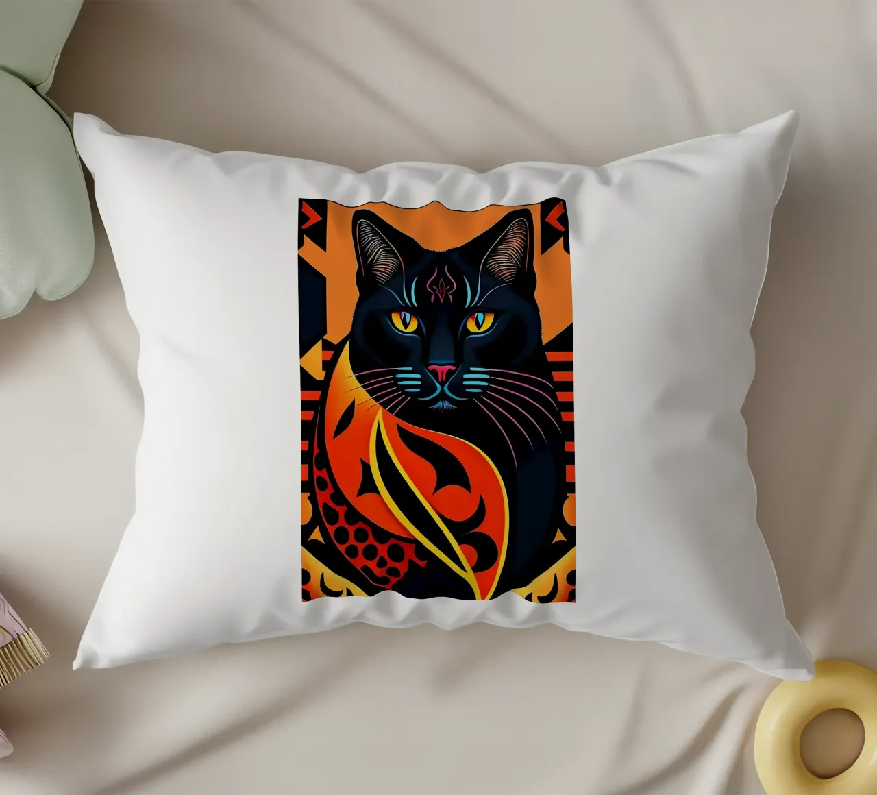 Gatto nero cuscino da Manuela