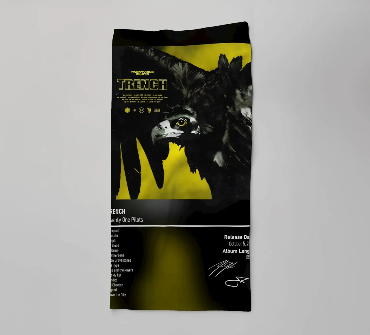 Trench (2018) by Twenty One Pilots towel by DGUnder