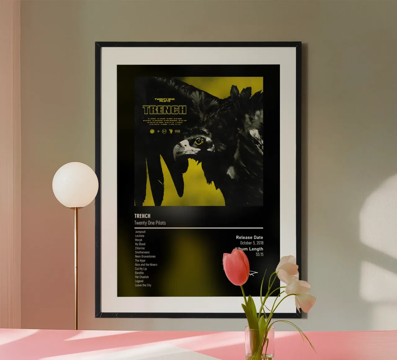 Trench (2018) by Twenty One Pilots carta hahnemühle da DGUnder