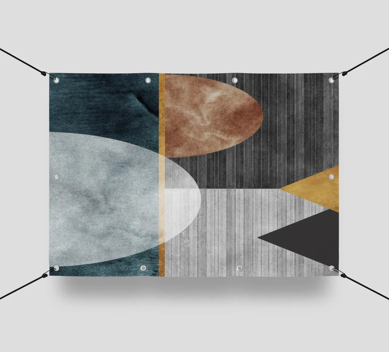 abstract art circles texture telo in pvc da vintageshop