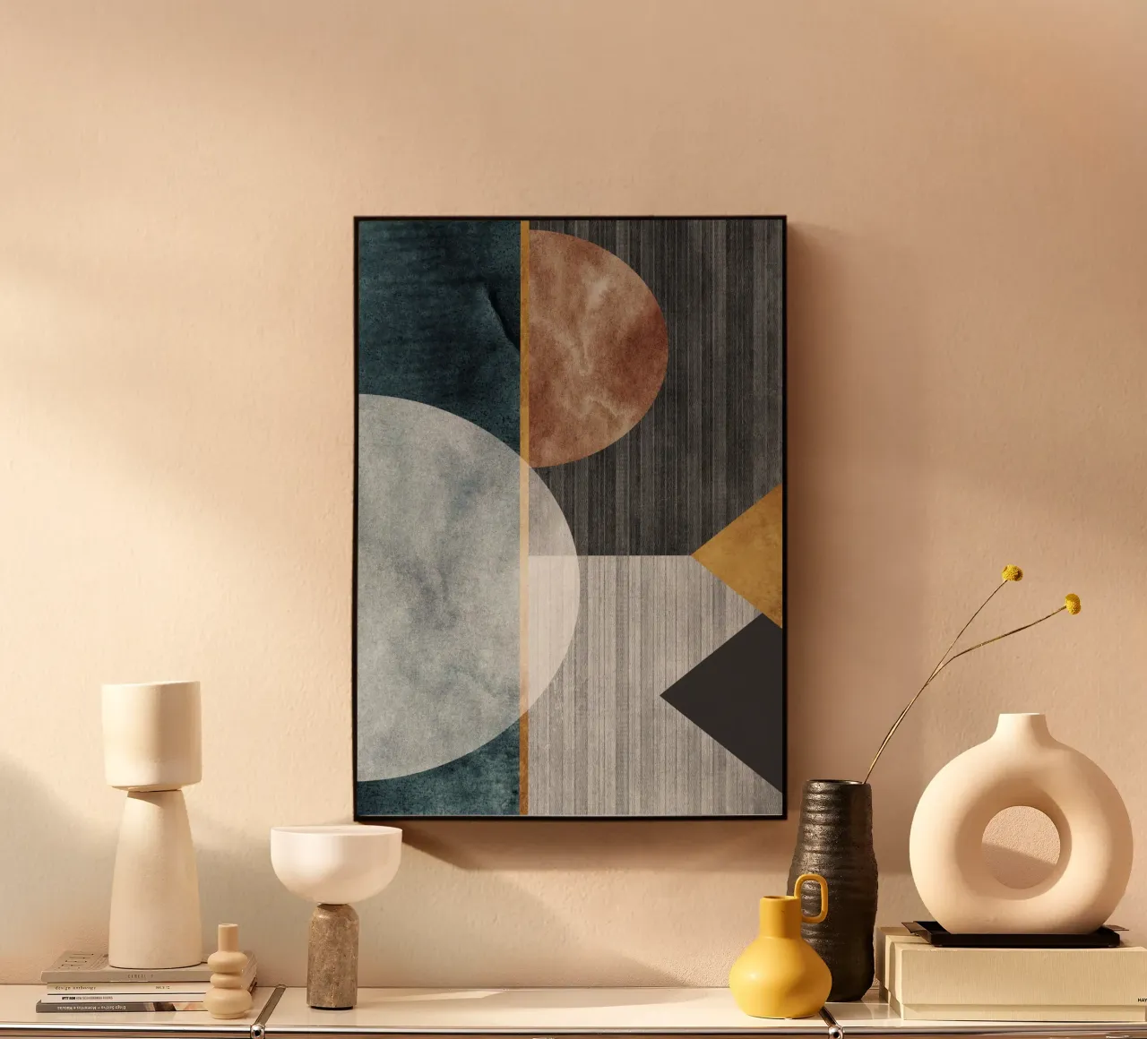 abstract art circles texture plexiglass da vintageshop