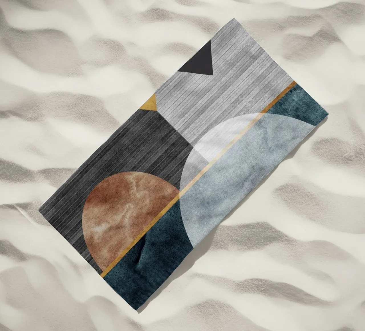 abstract art circles texture telo mare da vintageshop