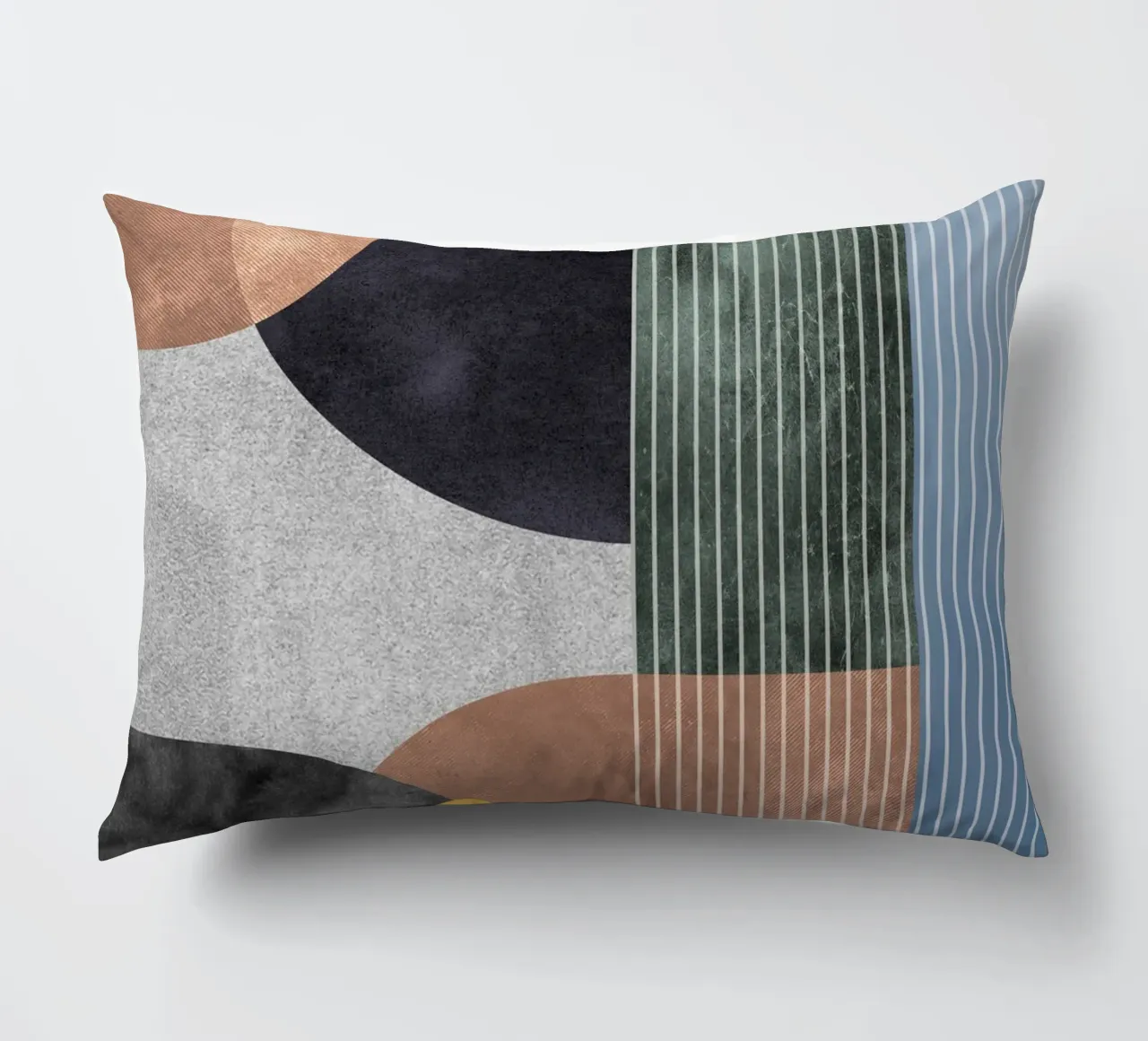abstract art golden circles cuscino da vintageshop