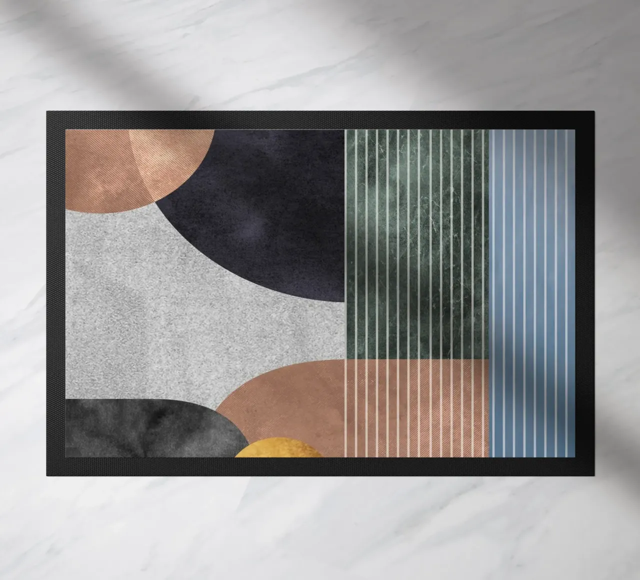 abstract art golden circles zerbino da vintageshop