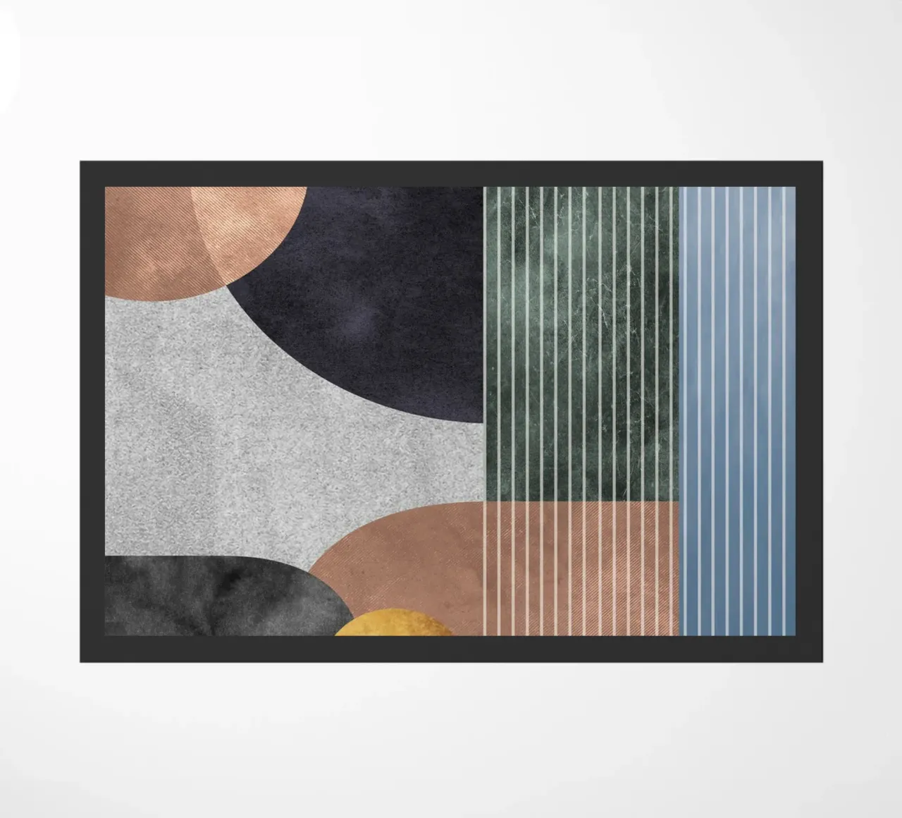abstract art golden circles zerbino da vintageshop