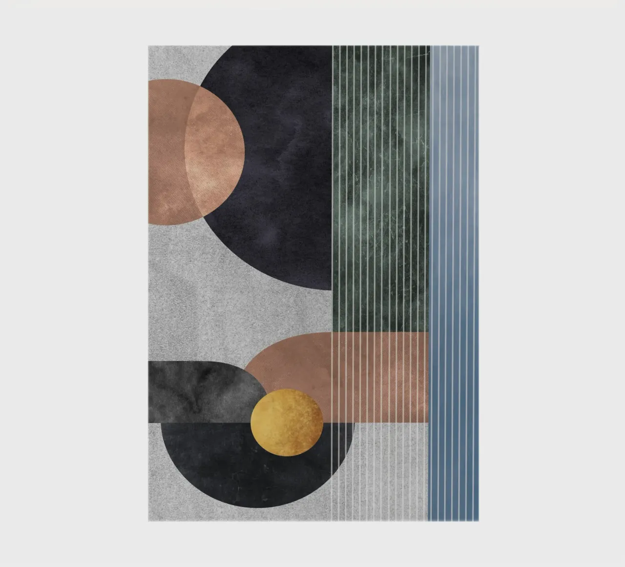 abstract art golden circles diario da vintageshop
