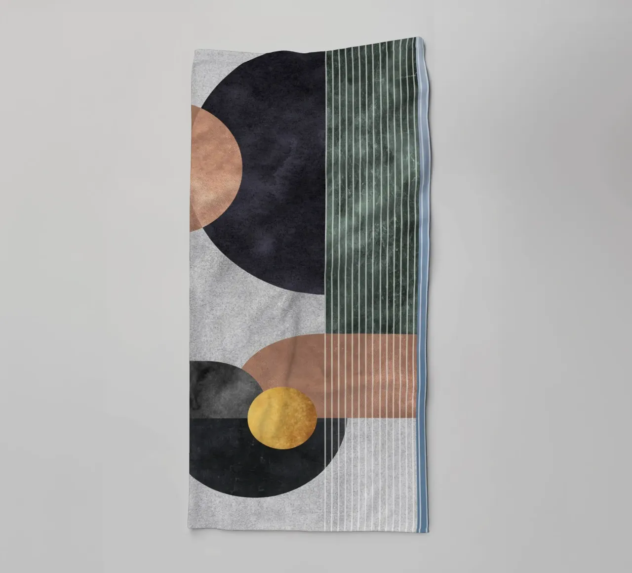 abstract art golden circles asciugamano da bagno da vintageshop
