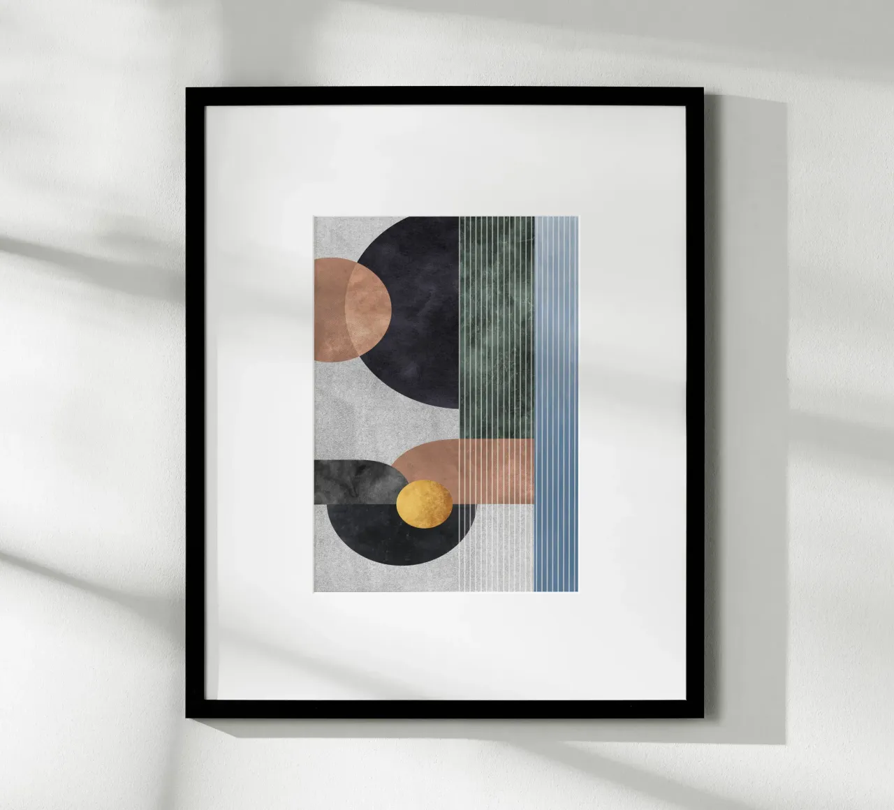 abstract art golden circles carta hahnemühle da vintageshop