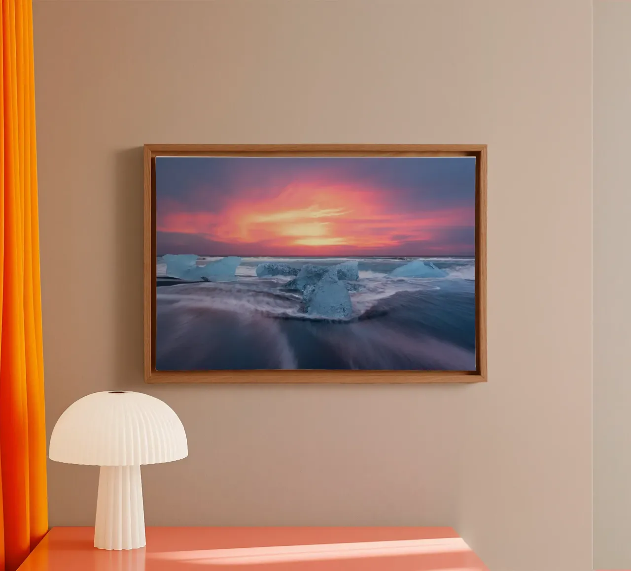 Silenzio d'acqua salata tela con Cornice a cassetta da PhotoVibe Decor