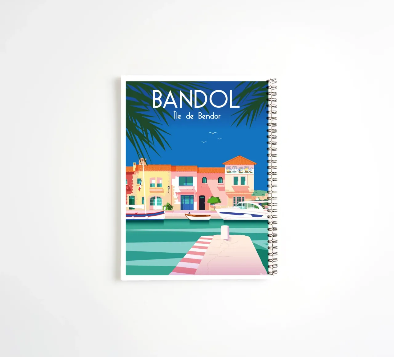 Bandol - Île de bendor spiral notebook by Raphaël Delerue