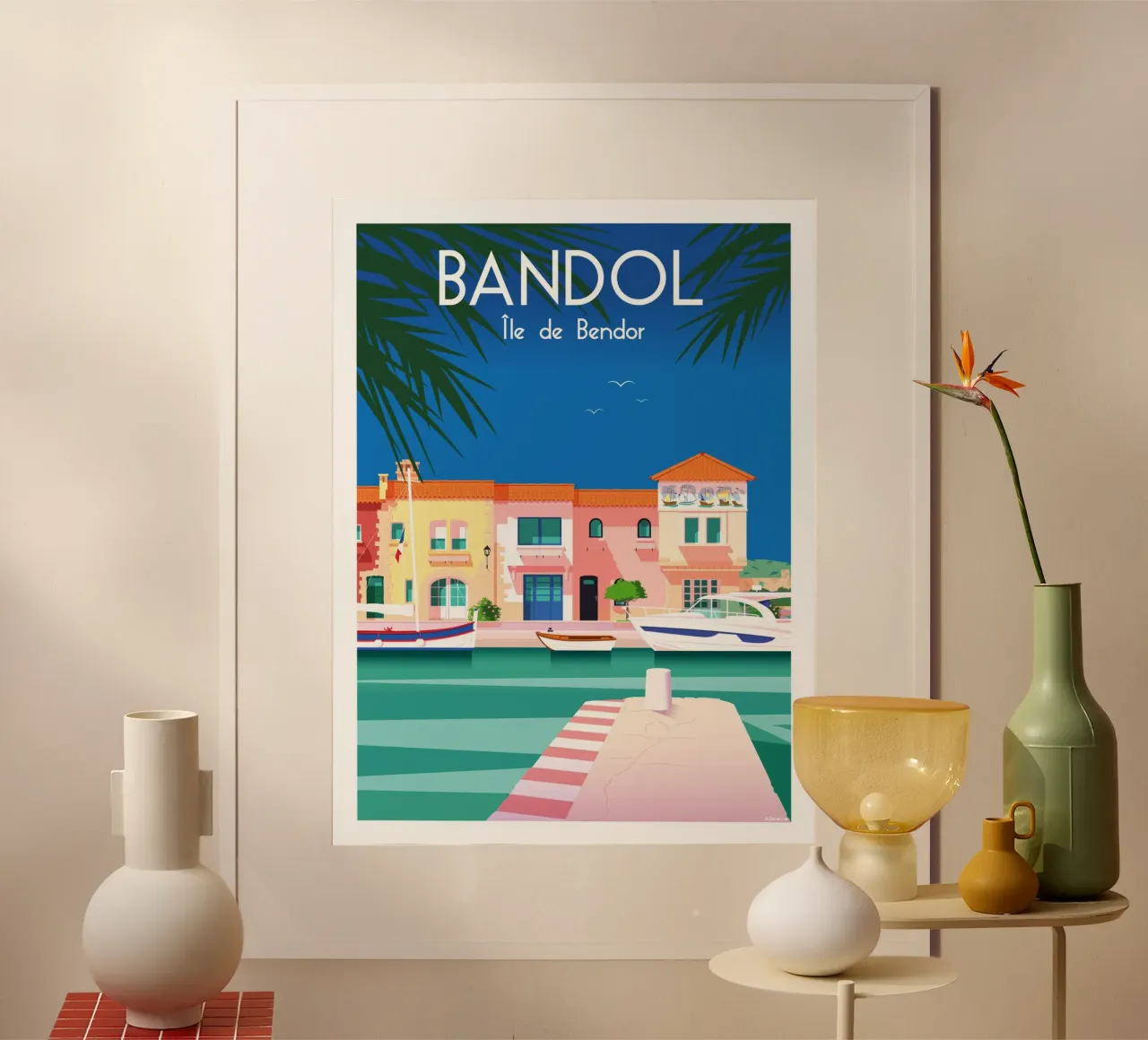 Bandol - Île de bendor carta hahnemühle da Raphaël Delerue