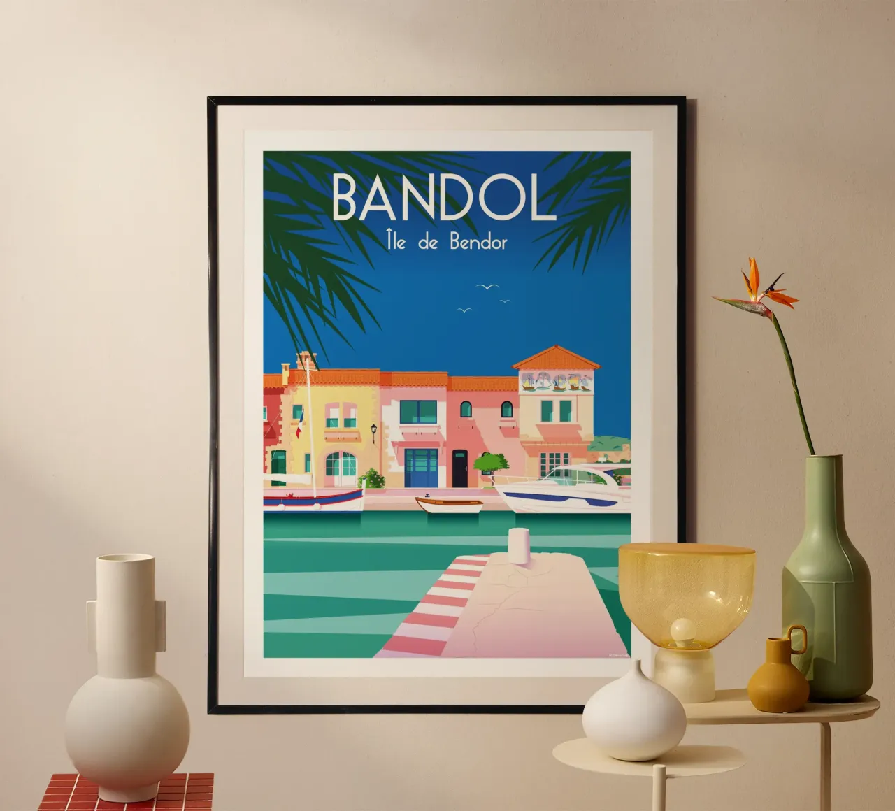 Bandol - Île de bendor carta hahnemühle da Raphaël Delerue
