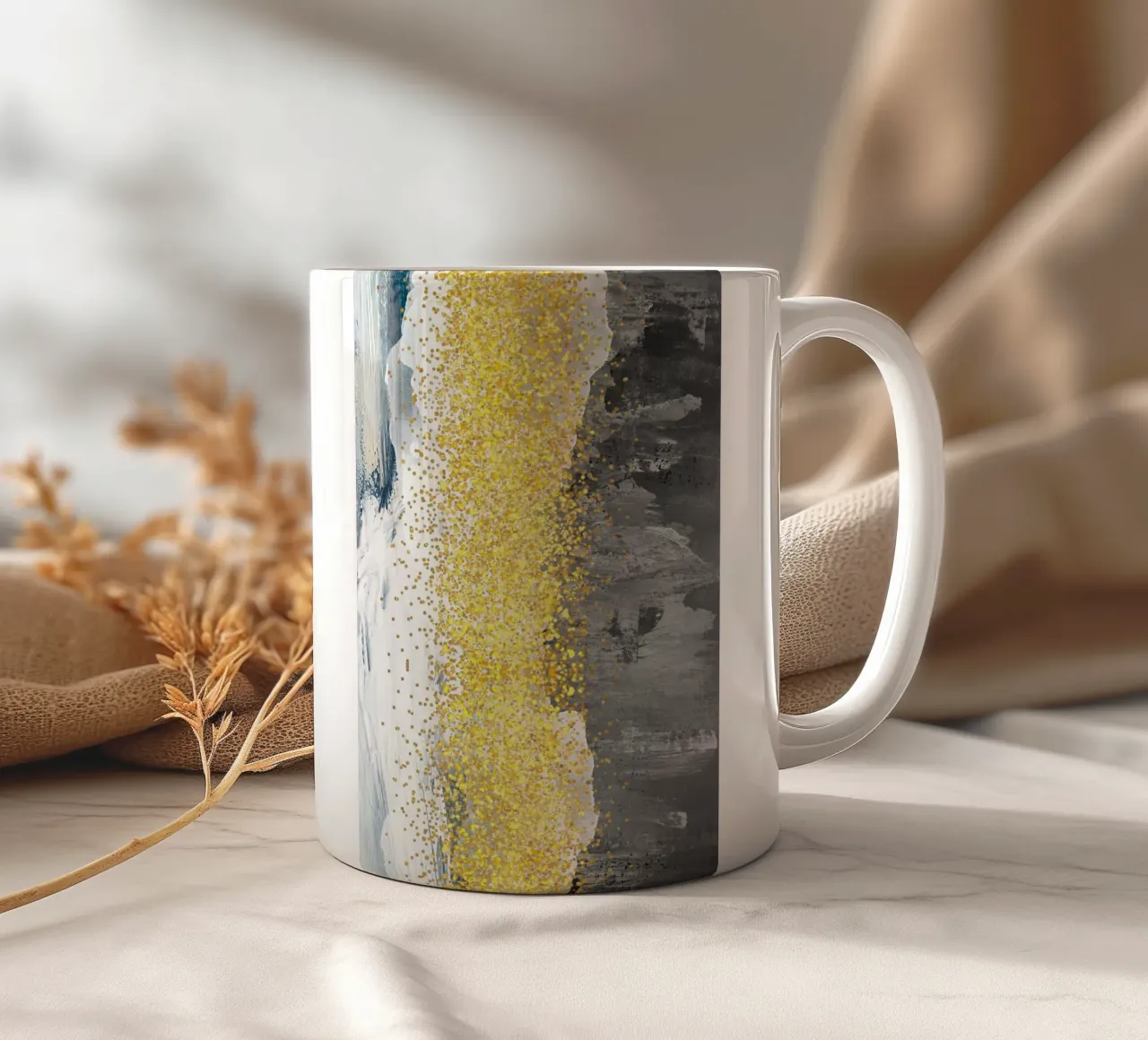 abstract art gray texture tazza in ceramica da vintageshop