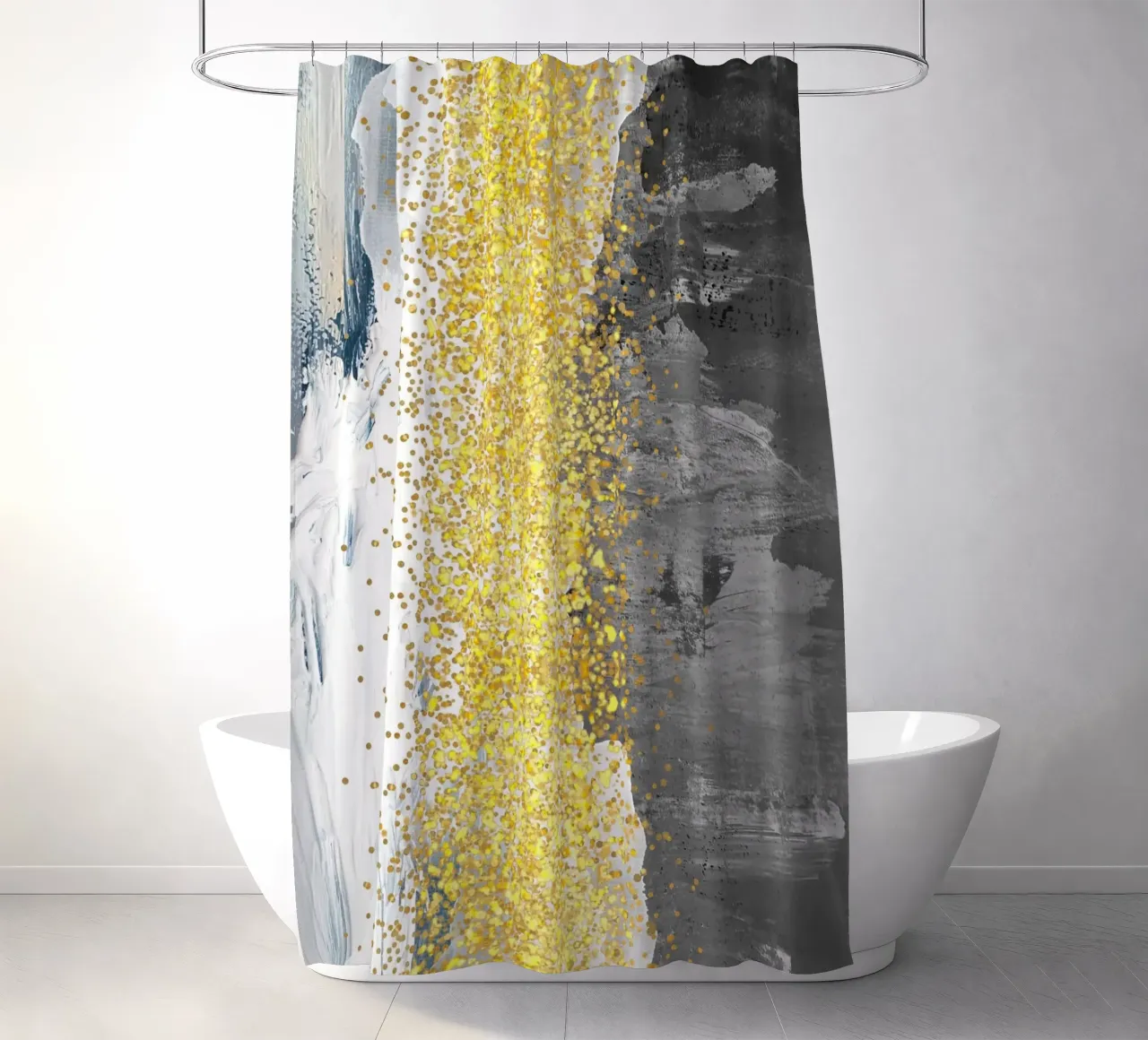 abstract art gray texture tenda da doccia da vintageshop