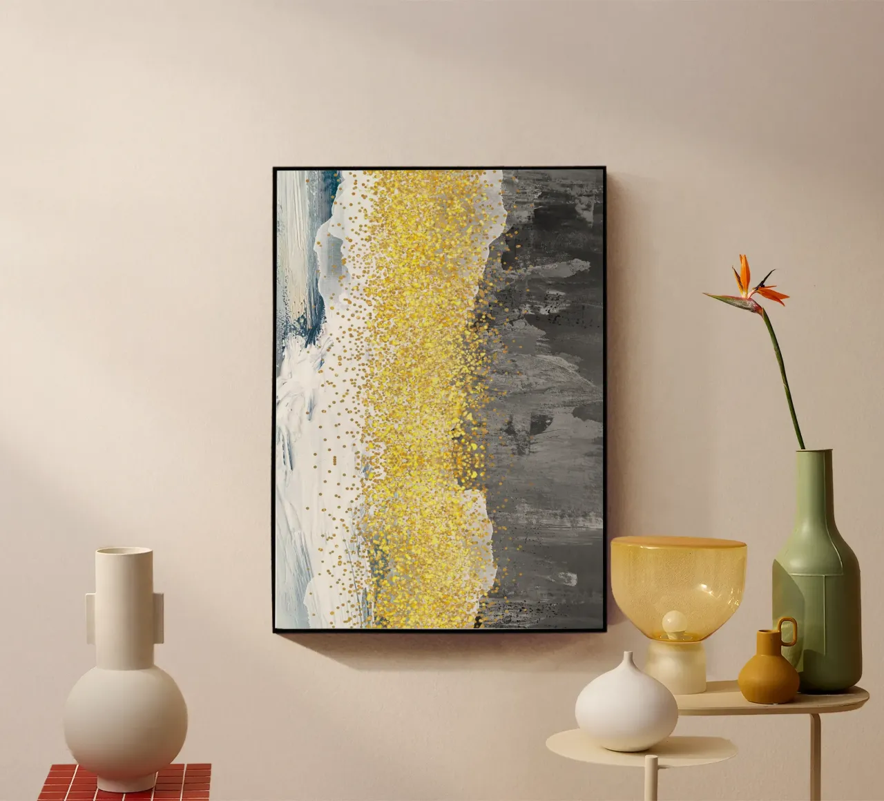 abstract art gray texture plexiglass da vintageshop