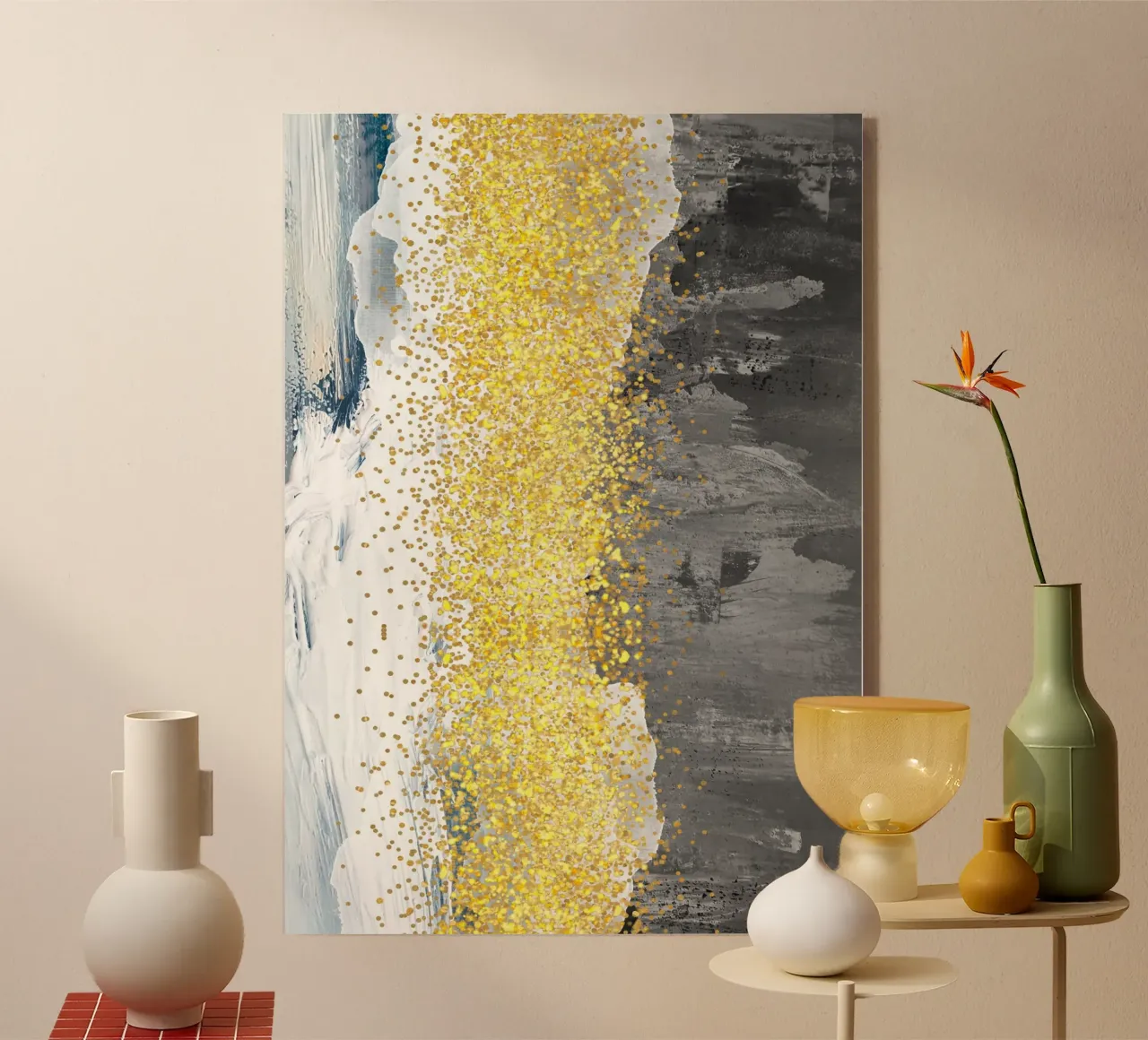 abstract art gray texture plexiglass da vintageshop