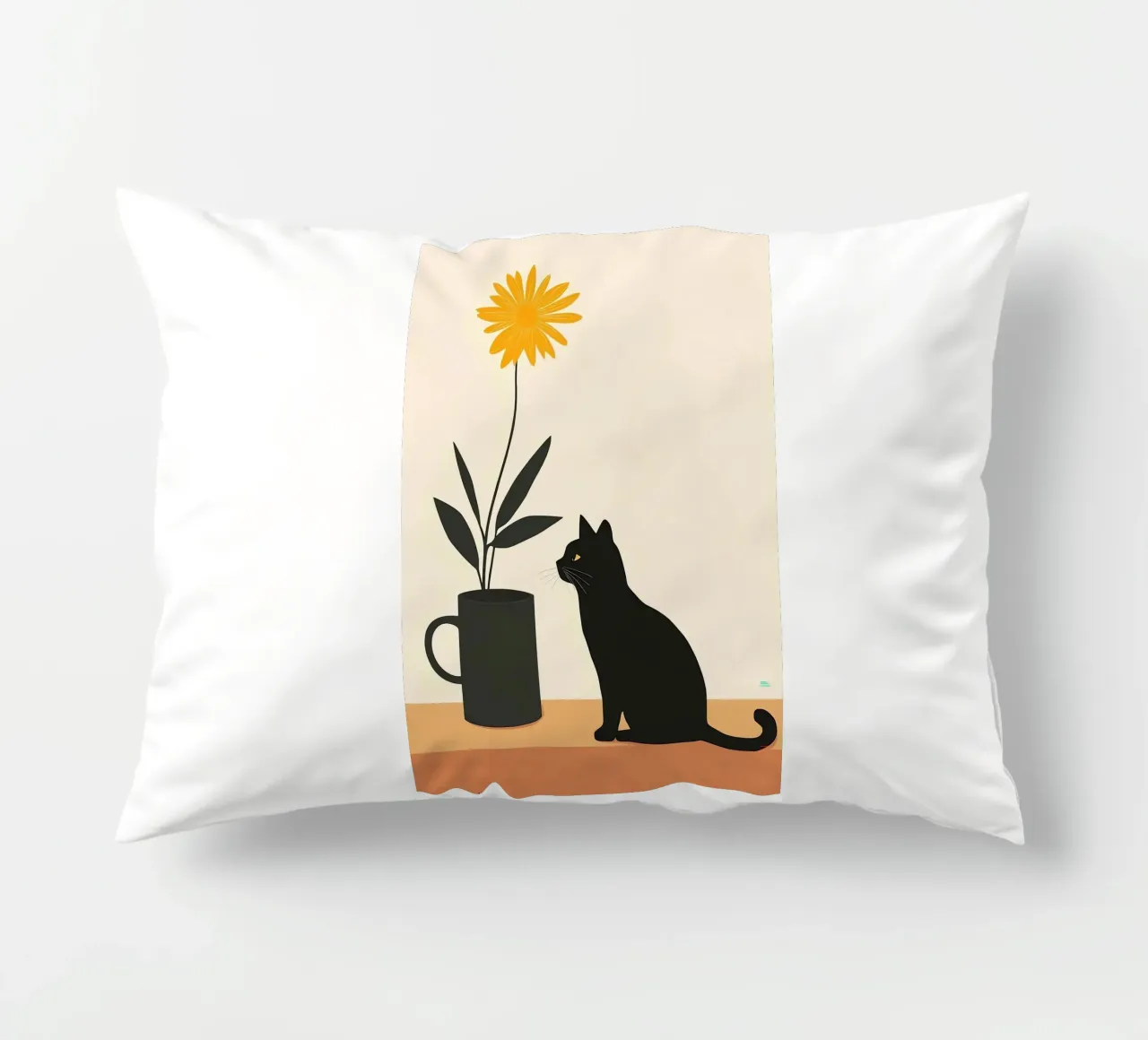 Gatto e fiore cuscino da Manuela