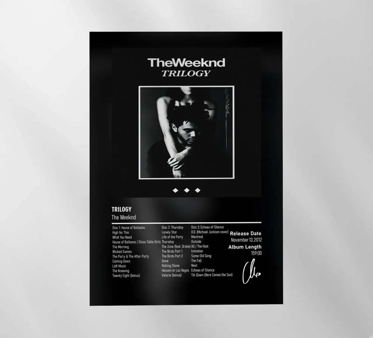 Trilogy (2012) by The Weeknd pellicola backlit da DGUnder
