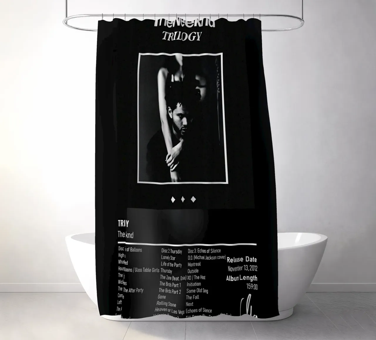 Trilogy (2012) by The Weeknd tenda da doccia da DGUnder