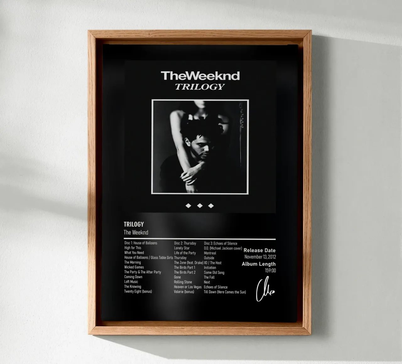Trilogy (2012) by The Weeknd tela con Cornice a cassetta da DGUnder