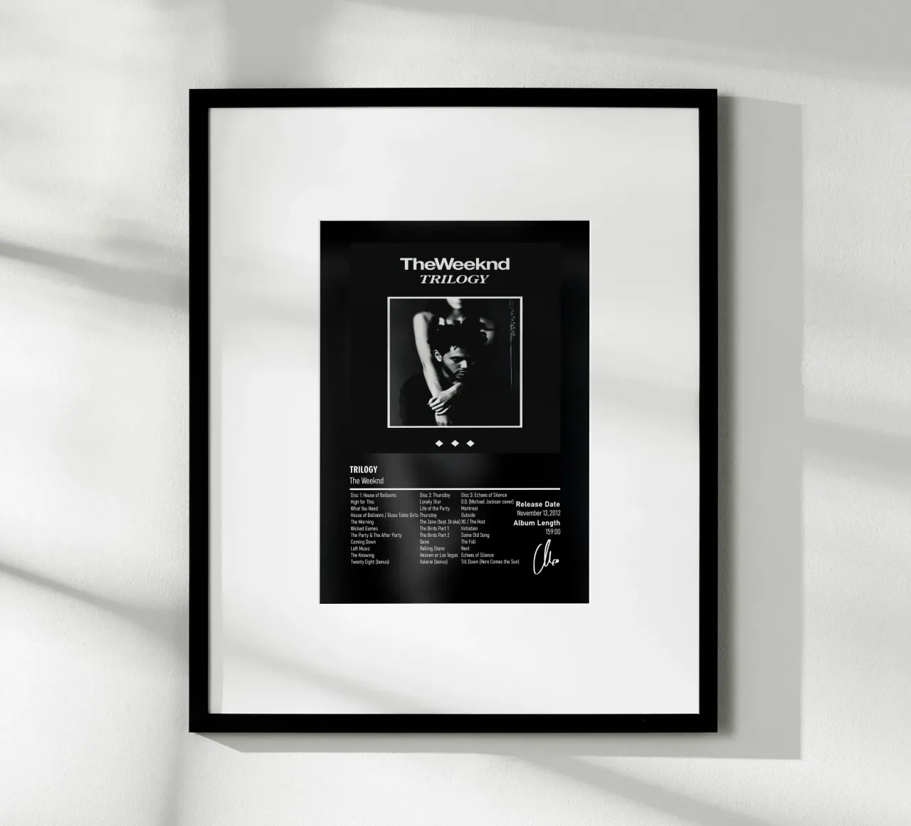 Trilogy (2012) by The Weeknd carta hahnemühle da DGUnder