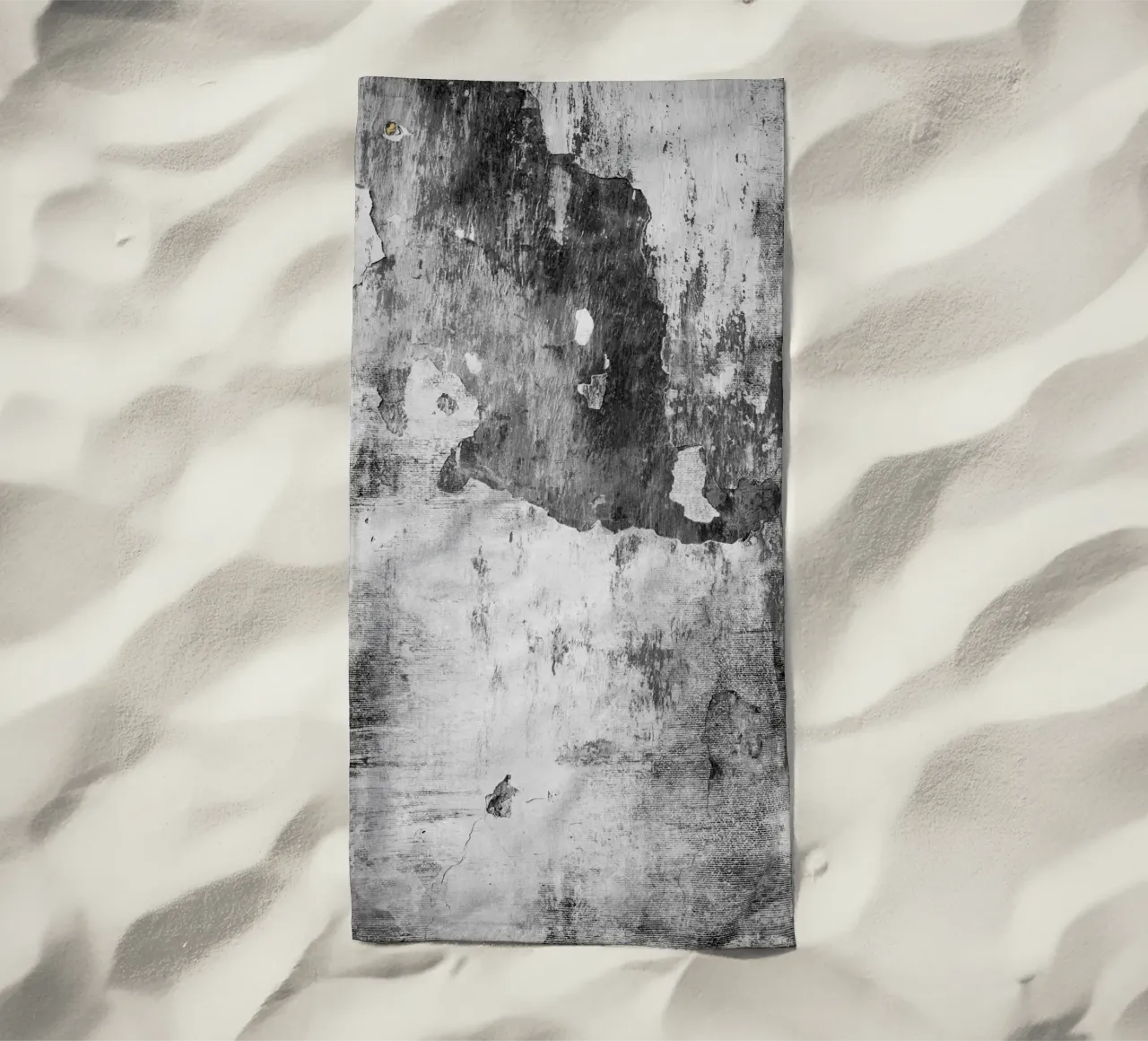abstract art gray texture and white telo mare da vintageshop