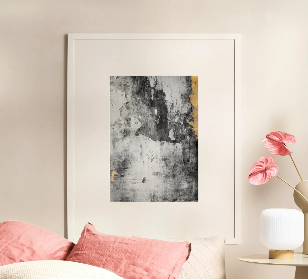 abstract art gray texture and white carta hahnemühle da vintageshop