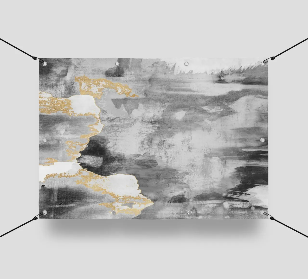 abstract art gray texture and white 2 telo in pvc da vintageshop