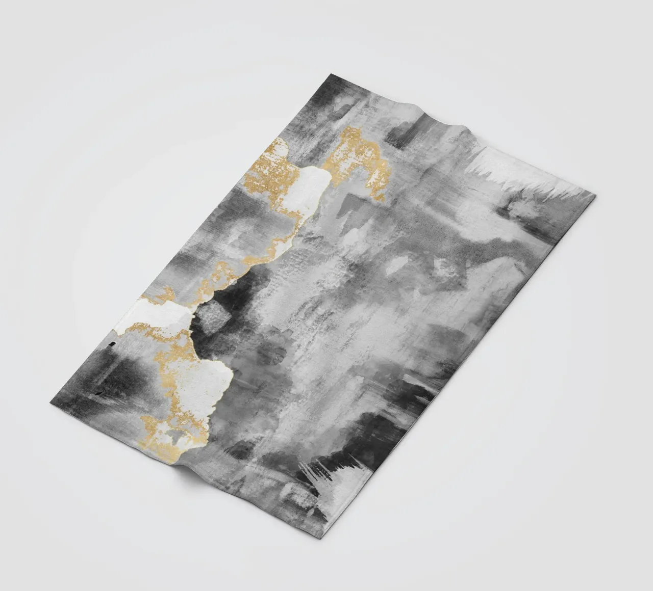 abstract art gray texture and white 2 plaid polaire de vintageshop