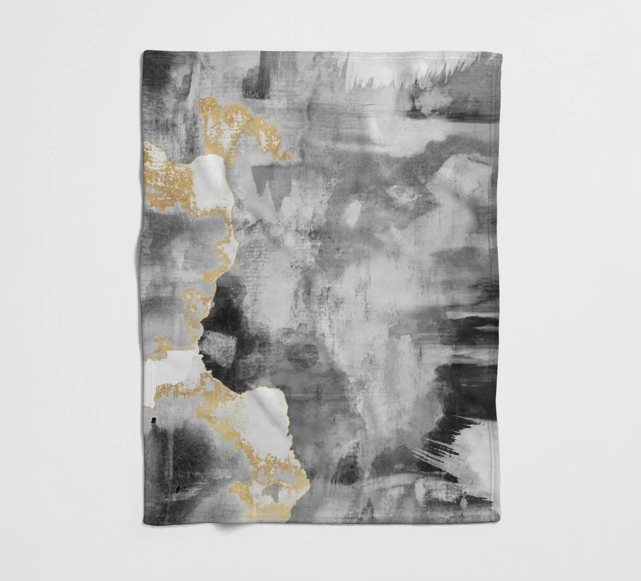 abstract art gray texture and white 2 plaid polaire de vintageshop