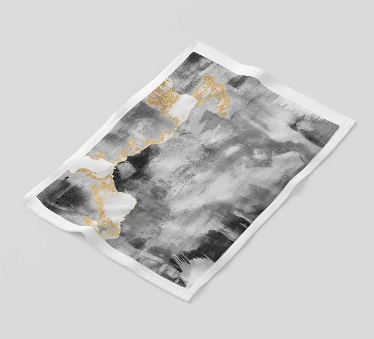 abstract art gray texture and white 2 plaid polaire de vintageshop