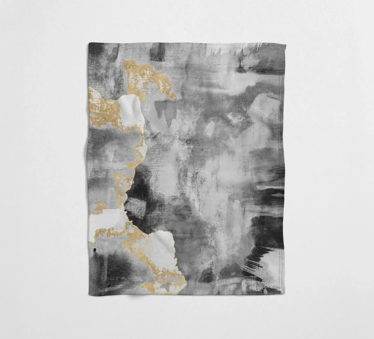 abstract art gray texture and white 2 plaid polaire de vintageshop