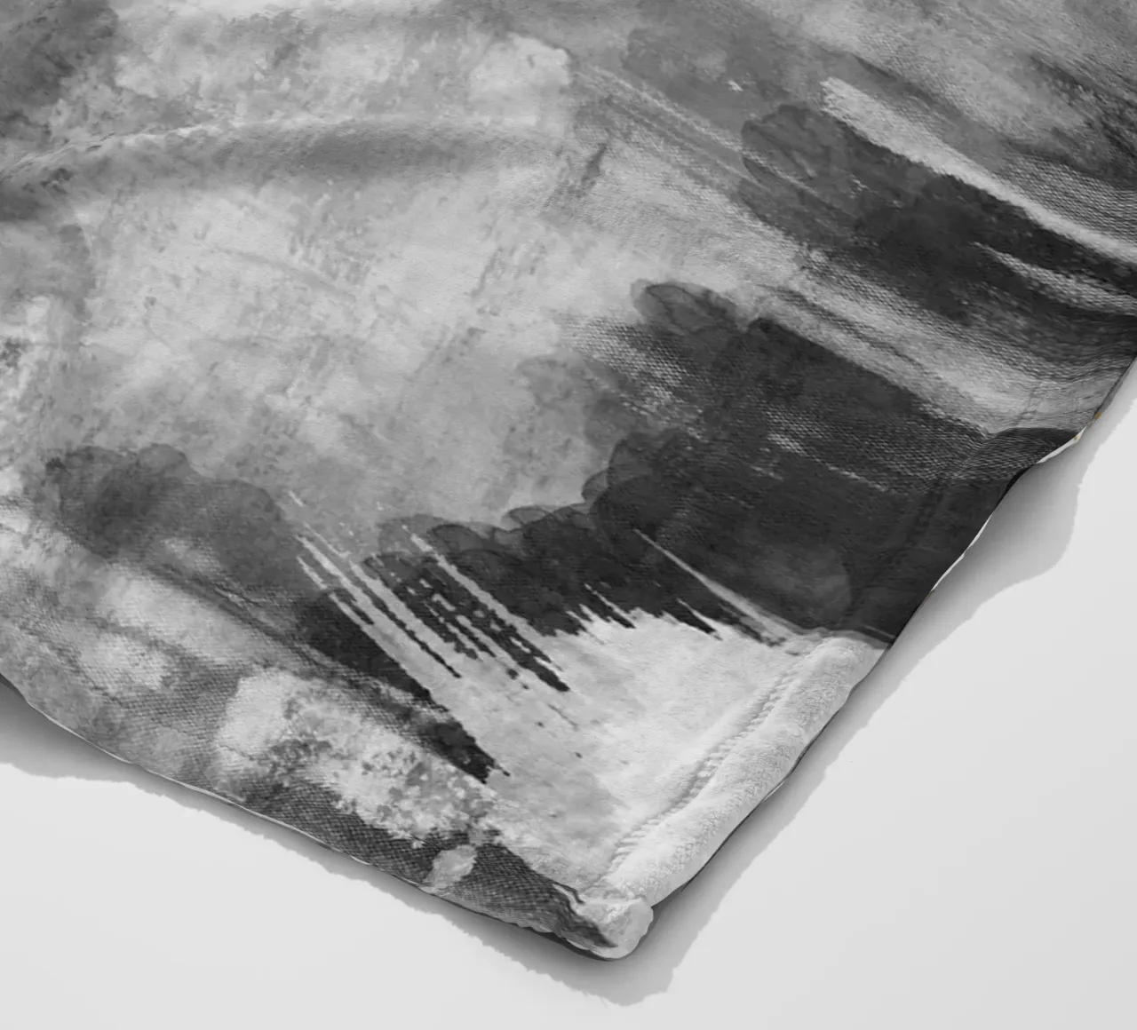 abstract art gray texture and white 2 plaid polaire de vintageshop