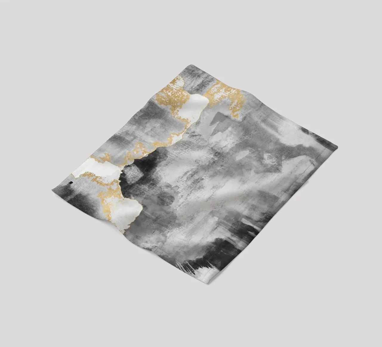 abstract art gray texture and white 2 plaid polaire de vintageshop