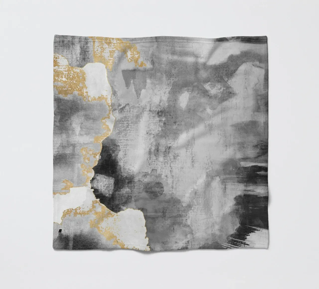 abstract art gray texture and white 2 plaid polaire de vintageshop